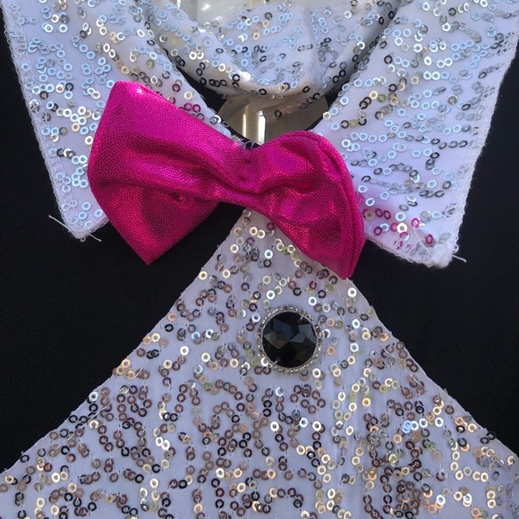 Black White Hot Pick Curtain Call Dance Costume - Picture 3 of 8